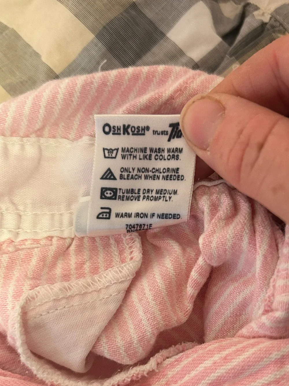 Vintage OshKosh B'gosh Light Pink Striped Girls Shortalls Sz 18 Mo